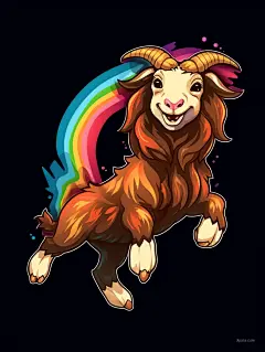 AI绘画_Prompts_Piotr_Penar_sticker_black_background._Stylized_happy_magical_go_648e99e3-d9a6-4914-b8ac-fa5366c37979_xpanx.com