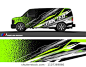 Cargo van Livery graphic vector. abstract modern shape with grunge background design for vehicle vinyl wrap 