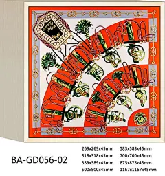 BA-GD056-02爱马仕丝巾图案装饰画#爱马仕# #丝巾# #个性# #客厅# #卧室#@北坤人素材