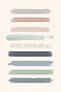 Pastel brush strokes vector collection | premium image by rawpixel.com / marinemynt / wan