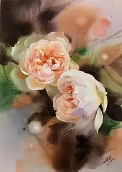 水彩---玫瑰 - 高清图片，堆糖，美图壁纸兴趣社区