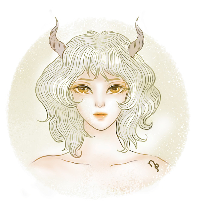 原创插画    十二星座  摩羯座