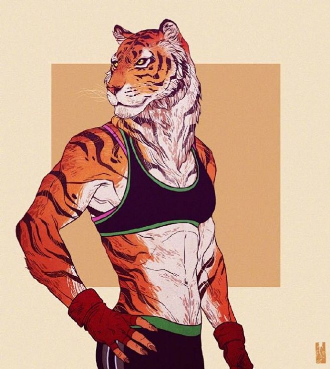插画师 Kim Nguyen 动物拟人绘...