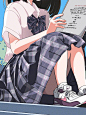 JK制服裙，这也好看了！！！.Twitter：risa_fretless ​​​​
