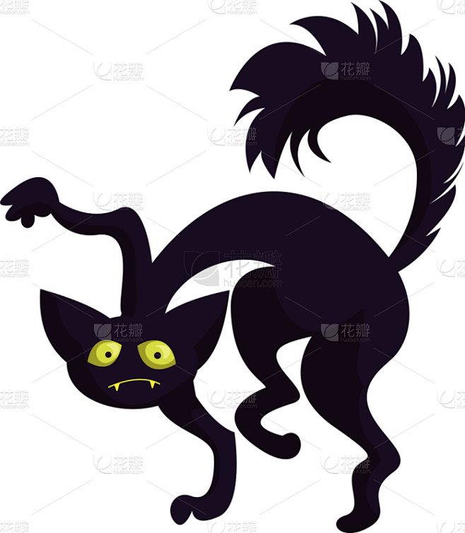 高雅,猫,黑色,恐怖,计算机图标,卡通,...