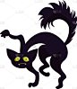 高雅,猫,黑色,恐怖,计算机图标,卡通,可爱的,怪异,自然美