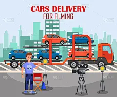 贴膜平面横幅模板的车辆交付