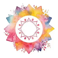 简单的水彩背景瑜伽曼陀罗主题