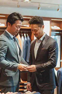AI数字艺术西装定制西服店摄影图-众图网