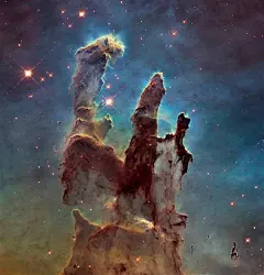 20年后重拍“创生之柱”星云：更漂亮了