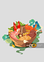 火锅美食插画图片素材