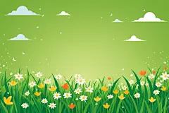 创意春天插画背景图