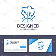 品牌名称,名片,创造力,模板,华丽的,清新,环境,食品,现代,树