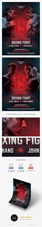 Boxing Fight flyer template for Photoshop perfect to promote your boxing match, MMA, kickboxing, thai boxing, or any professional fighting sport events. Available now only on our GraphicRiver design store.