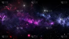 行星和星系，科幻小说的壁纸。
