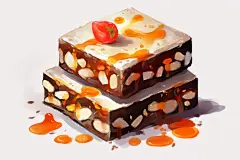 养身补血滋阴美味阿胶美食插画