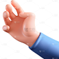 通用卡通感3D立体C4D手部手势元素素材