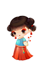 Q版汉服小姐姐_花吟工作室__插画师作品_涂鸦王国gracg.com