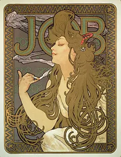 最早的海报狂魔穆夏，他是最会画仙女的男人！ - 数英