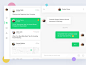 Hi folks ! 
This is a chat dashboard interface that can be single/large. The color of bubbles varies with the number of people who chat

Show us love! Press "L". 
Want to see more projects? Visit my profile and remember to follow me!