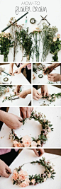 diy comment créer une couronne de fleurs pour votre mariage