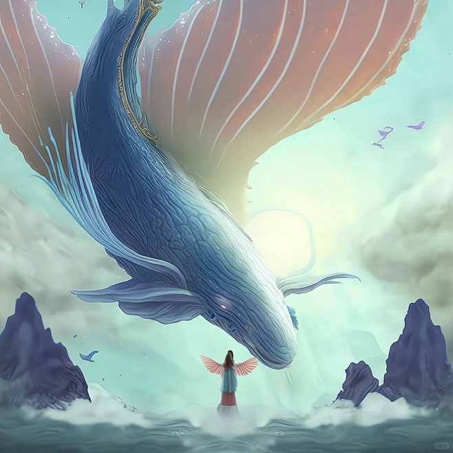 《山海经》神兽之－鲲鹏，自由灵魂的象征。_3_十七号画师_来自小红书网页版
