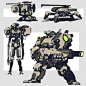 Mech Design III, Hue Teo : Had some time to doodle a bit. Did some mechs :)