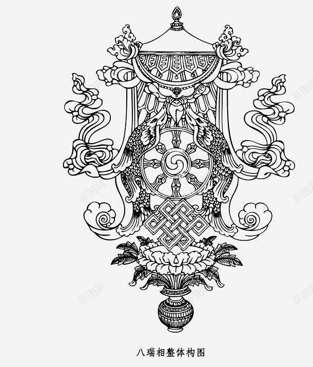 线描藏文化高清素材 免抠 设计图片 免费...