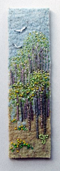 Signs of Spring 4 by Jo Wood, this is felted, beaded, hand-dyed(?)…