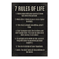 Keep Calm Collection - "7 Rules of Life" Motivational Poster Print - Prints and Posters