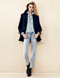Magdalena Frackowiak for H&M Blue on Blue Lookbook via http://www.fashiongonerogue.com