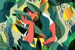 扁平插画在 UI/UX 中的运用！ - 优优教程网 - 自学就上优优网 - UiiiUiii.com : 乌克兰设计师 Olga Opra，主要专攻 UI/UX 设计和插图，他的扁平风绘画作品，笔刷肌理运用自如，构图大胆 ​​​，同时也夹杂着一丝幽默感和不按常理出牌的特性；放在网页插图中非常添彩。