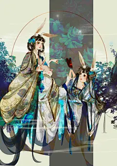 古风插画/这个画真的是绝了！绝了啊！一给我的giao giao，神仙啊