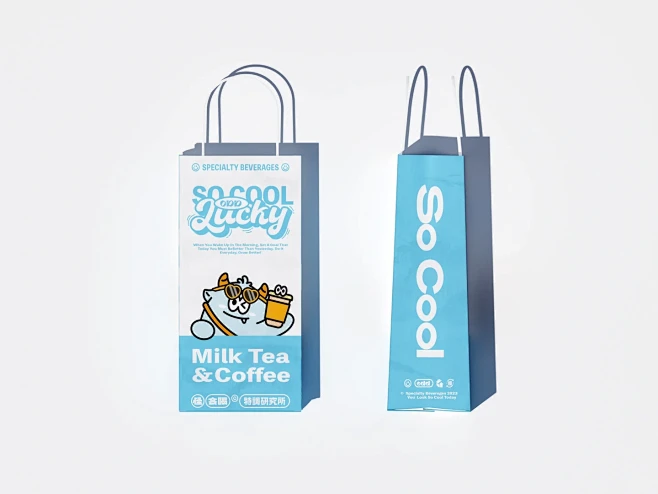 原创｜年轻潮流有趣的奶茶咖啡店品牌vi设...