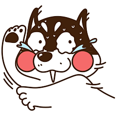 惊吓
微信表情——呆b嘿 一直爱吃大鸡腿的狗子
微信表情商店搜索”呆b黑“免费下载