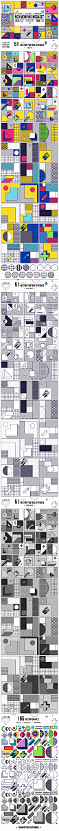 318 posters/elements MEMPHIS set! #图形设计#