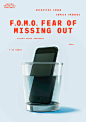 F.O.M.O. FEAR OF MISSING OUT poster for Centro Dramático Nacional 马德里剧院 by Javier Jaén via javierjaen.com