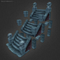 Low Poly 3D Models | Bitgem Modular Stairs - Dungeon