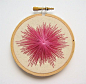 Embroidery Hoop Art  Pink and Maroon Gradient by IFeltFuzzy, $40.00