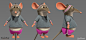 Exercise Mouse, Tyler Bolyard : Exercise mouse from Zootopia. Responsible for texturing, shading and fur grooming.