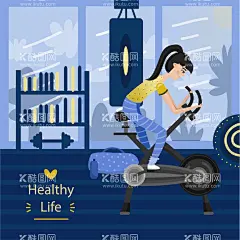健身人物  - 源文件下载【酷图网】健身插画,瑜伽插画,健身,瑜伽,瘦身,减肥,保健操,呼啦圈,体操,跳绳,举哑铃,健身房,运动,运动人物,女子,人物,卡通人物,插画,
