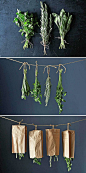 How To Harvest and Preserve Your Garden Herbs • Great tips and tutorials! Including, from 'food52', this wonderful how-to on how to dry your herbs.: 