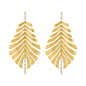 Bahia earrings in 18k yellow gold with diamonds - Hueb : Bahia earrings in 18k yellow gold with diamonds
