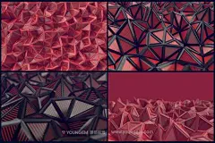 8张红黑色抽象艺术条纹几何多边形纹理背景壁纸图片设计素材下载_颜格视觉