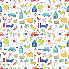 纯洁,四方连续纹样,时尚,婴儿,人,户外,夏天,白色,黑色,绘制