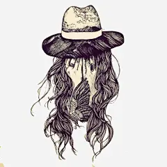 手绘悲伤女孩高清素材 手绘 插画 灵异 黑白 免抠png 设计图片 免费下载