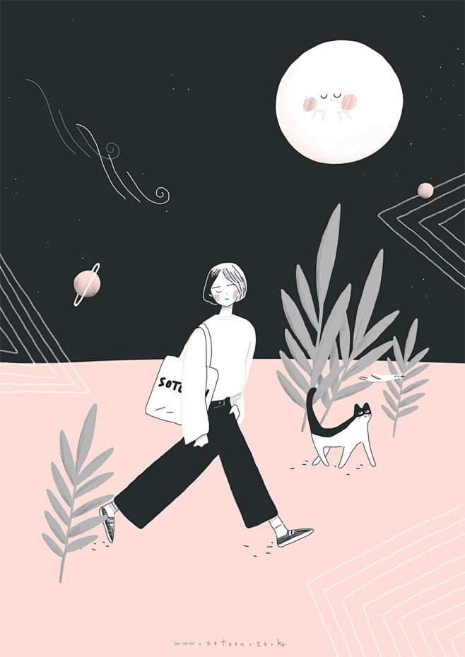 우주 by 봉지 on Grafolio...