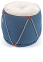 Drum Pouf contemporary-floor-pillows-and-poufs