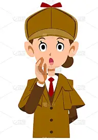 一个女侦探的上半身在打电话