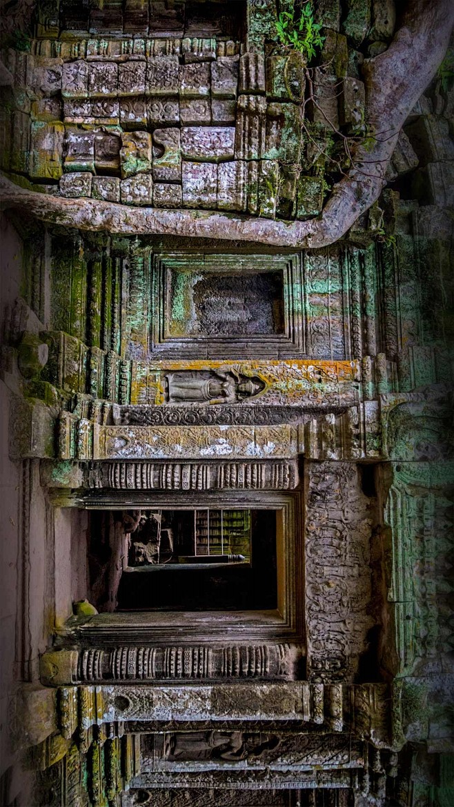 吴哥考古园内的塔布茏寺，柬埔寨 (© S...